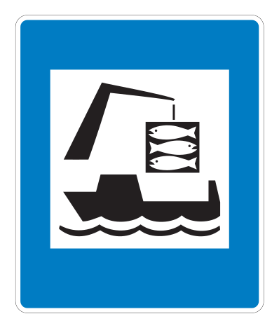 E09.16 - Fischereihafen Verkehrsschild