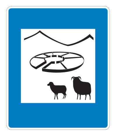 fjarrett - Fjárrétt-Schild Verkehrsschild