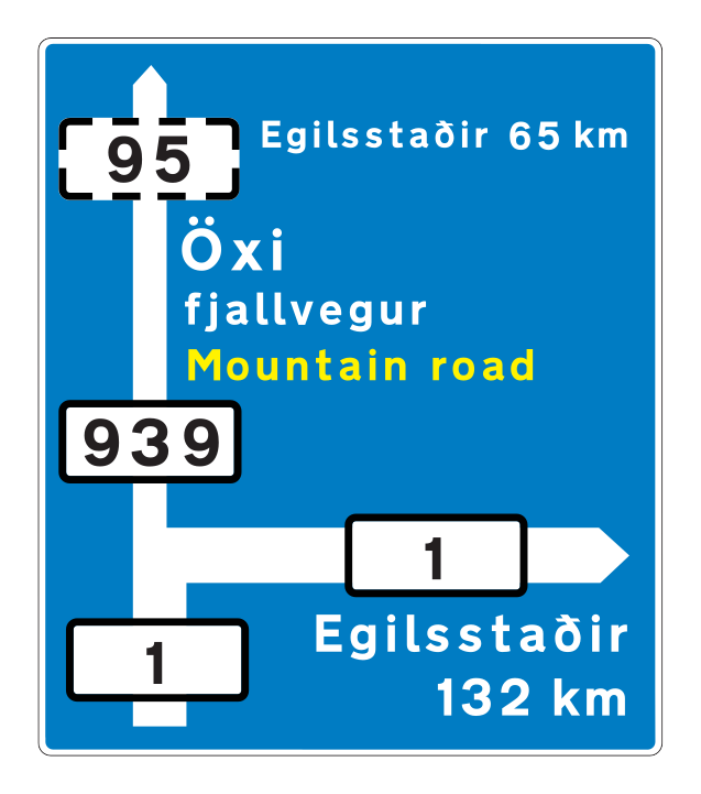 650.1 - Route Information Board road sign
