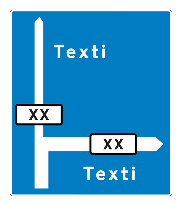 650.1 - Text Panel for Route Information Board road sign