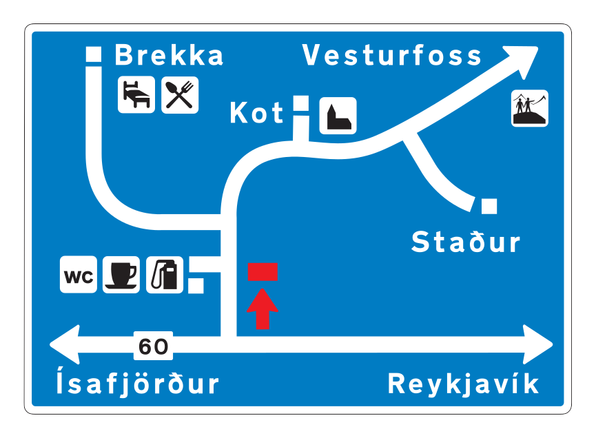 650.2 - Diagrammatic Route Information Board road sign