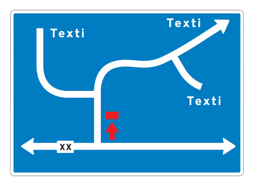 650.2 - Text Panel for Diagrammatic Route Information Board road sign