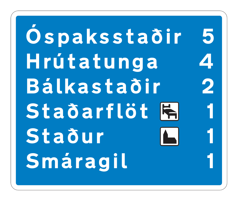 650.3 - Local Services Information Board road sign