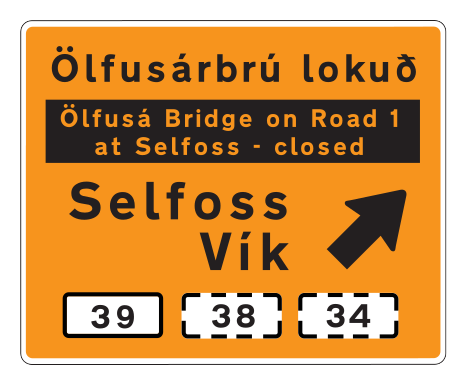 650F.4 - Temporary Detour Information Board - Layout A road sign
