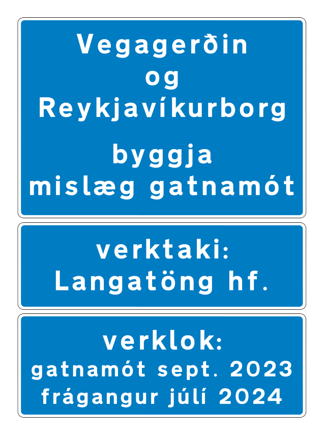 650F.5 - Upplýsingatafla vegna vegna framkvæmda vegmerki