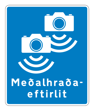 655.62 - Meðalhraðaeftirlit vegmerki