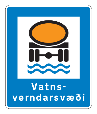 662 - Vatnsverndarsvæði vegmerki