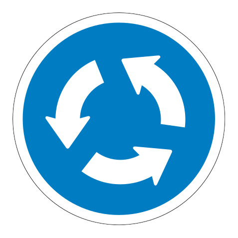 406 - Panneau routier Rond-point