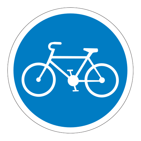 410 - Panneau routier Piste cyclable