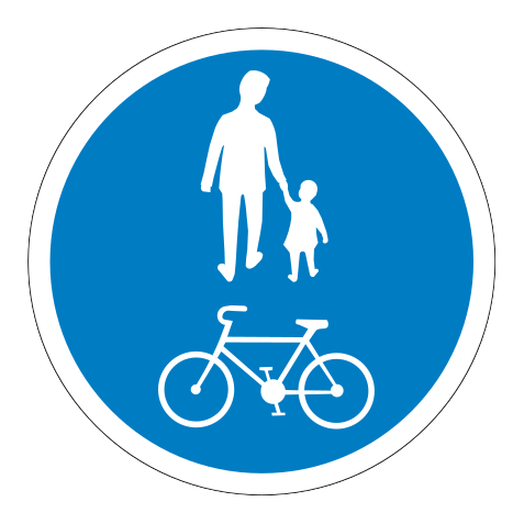416.1 - Panneau routier Piste partagée pour piétons et cyclistes