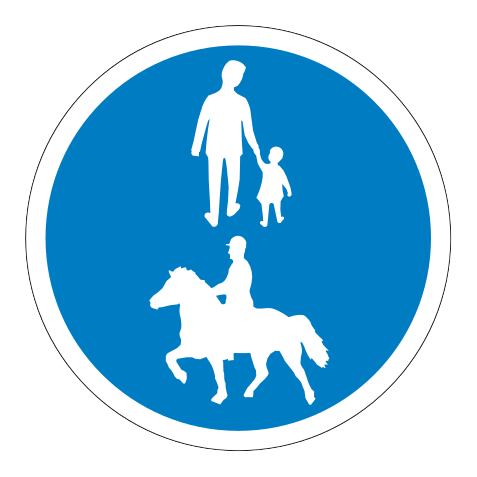 416.2 - Panneau routier Piste cyclable et piétonne partagée