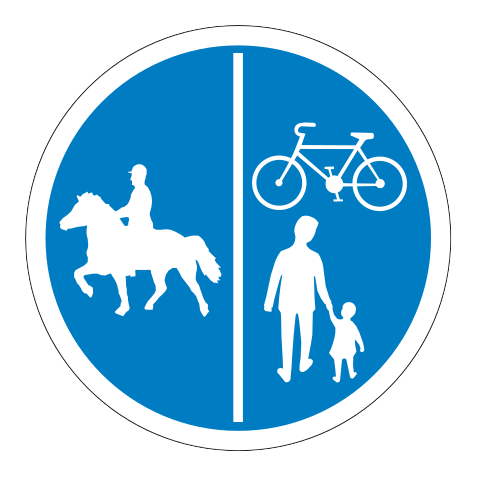 418.4 - Panneau routier Chemin séparé pour piétons et cyclistes