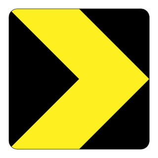 904 - Richtungsgefahrenzeichen - Rechts Verkehrsschild