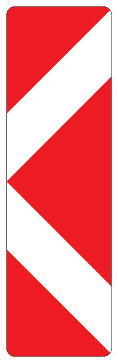 904F2 - Richtungsweisendes Schild, Baustelle Verkehrsschild