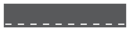 1012.1b - Unterbrochene Fahrbahnmarkierung Verkehrsschild