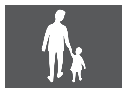 1037 - Symbol für Fußgänger Verkehrsschild