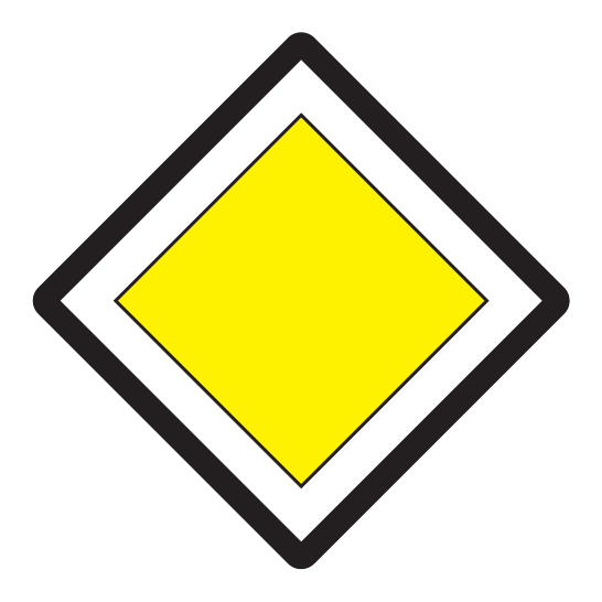 206 - Vorfahrtsstraße Verkehrsschild