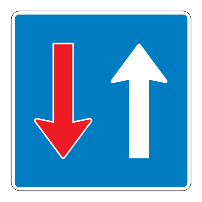 214 - Vorfahrt bei Gegenverkehr Verkehrsschild