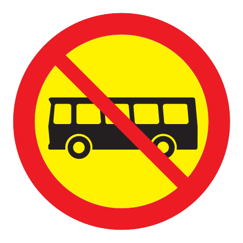 306.10 - Keine Busse Verkehrsschild
