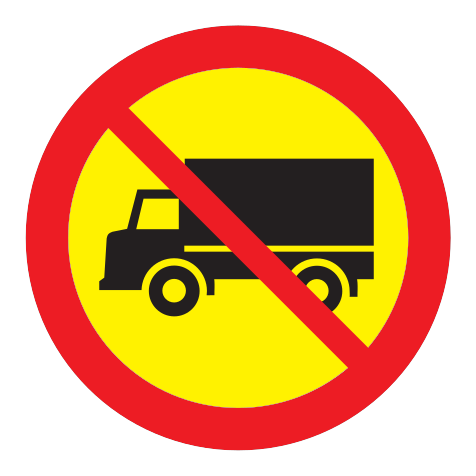 306.5 - Keine Lastkraftwagen Verkehrsschild