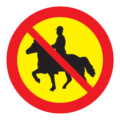 306.9 - Keine Reiter Verkehrsschild