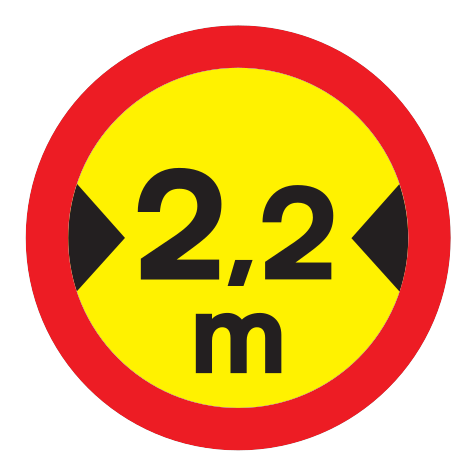 312 - Begrenzte Fahrzeugbreite Verkehrsschild