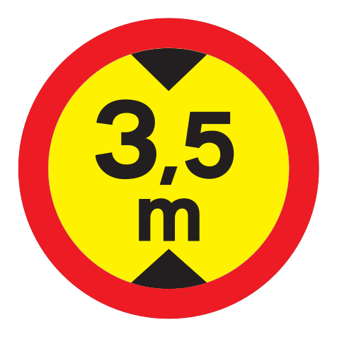 314 - Begrenzte Fahrzeughöhe Verkehrsschild