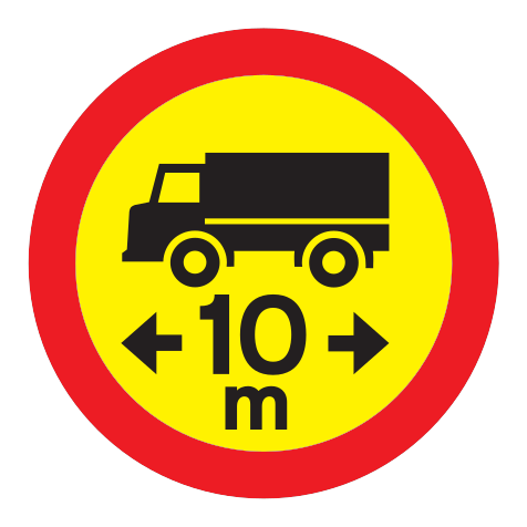 316 - Begrenzte Fahrzeuglänge Verkehrsschild