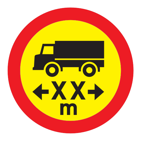 316 - Begrenzte Fahrzeuglänge, variierende Anzahl Verkehrsschild