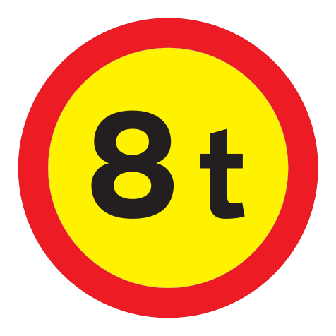 318.1 - Begrenzte zulässige Gesamtmasse Verkehrsschild