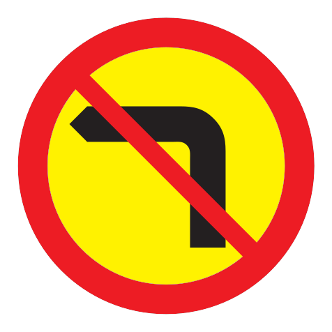 330.2 - Abbiegen verboten Verkehrsschild