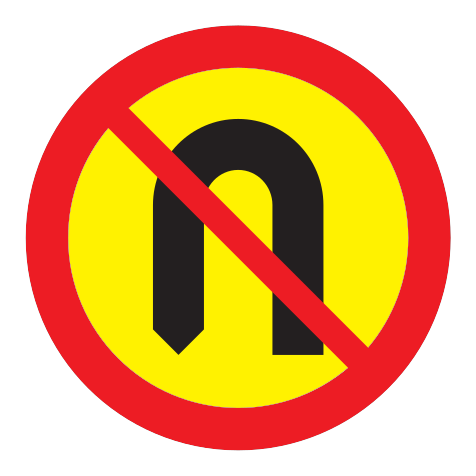 332 - U-Turn Verboten Verkehrsschild