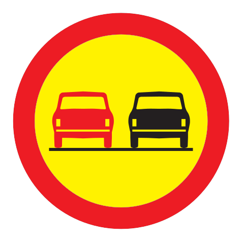 334 - Überholverbot Verkehrsschild