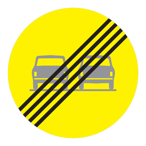 336 - Überholverbot aufgehoben Verkehrsschild