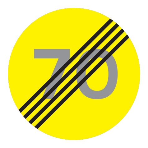 364.70 - Ende einer besonderen Geschwindigkeitsbegrenzung Verkehrsschild