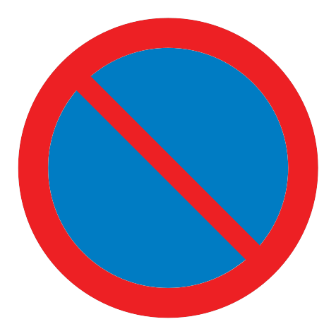 372 - Halten und Parken verboten Verkehrsschild