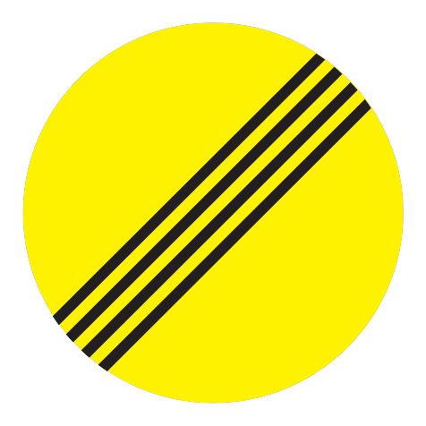 380 - Aufhebung von Verboten Verkehrsschild