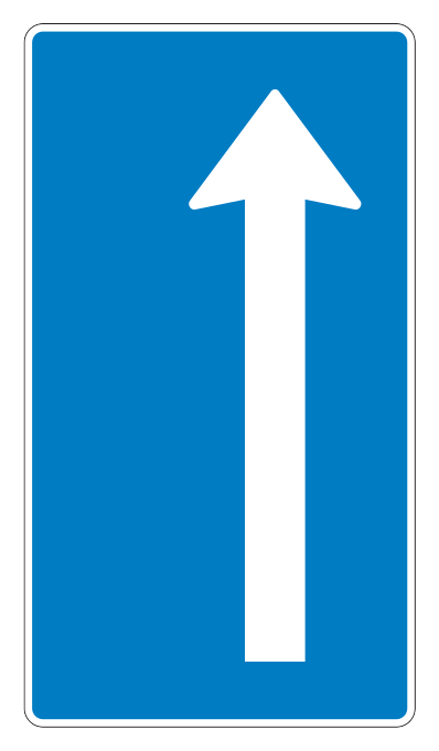 500.50.a - Fahrstreifenbenutzungsbeschilderung - Geradeaus Verkehrsschild