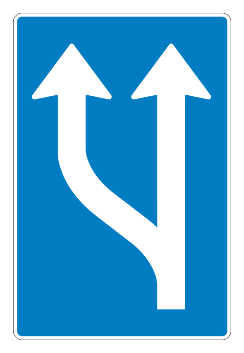 500.60.sv_-1 - Überkopf-Spurführungsschild 500.60.sv_-1 Verkehrsschild