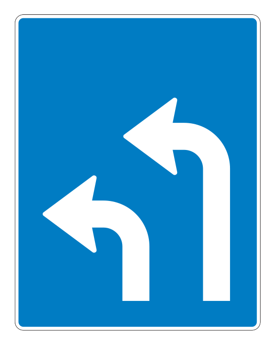 500.70.kvjv_-1 - Überkopf-Spurführungsschild 500.70.kvjv_-1 Verkehrsschild
