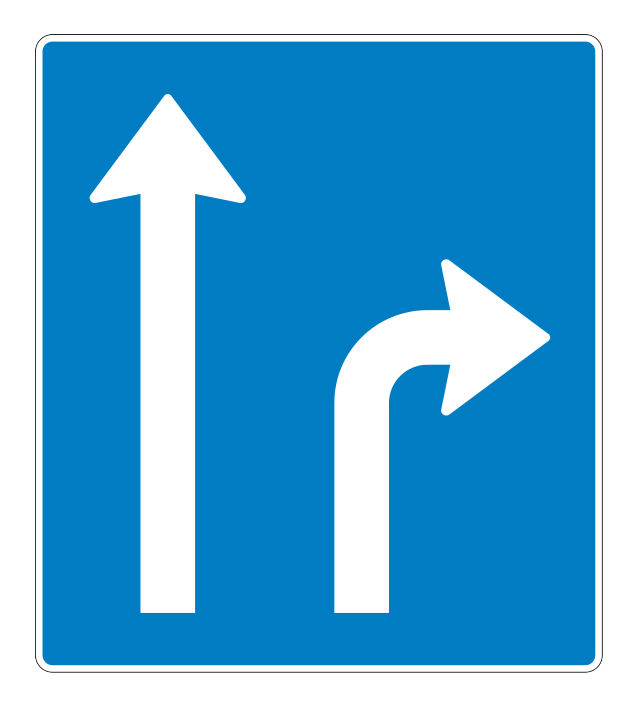 500.80.adh_-1 - Vorgeschriebene Fahrtrichtung, nur geradeaus (Zeichen 209) Verkehrsschild