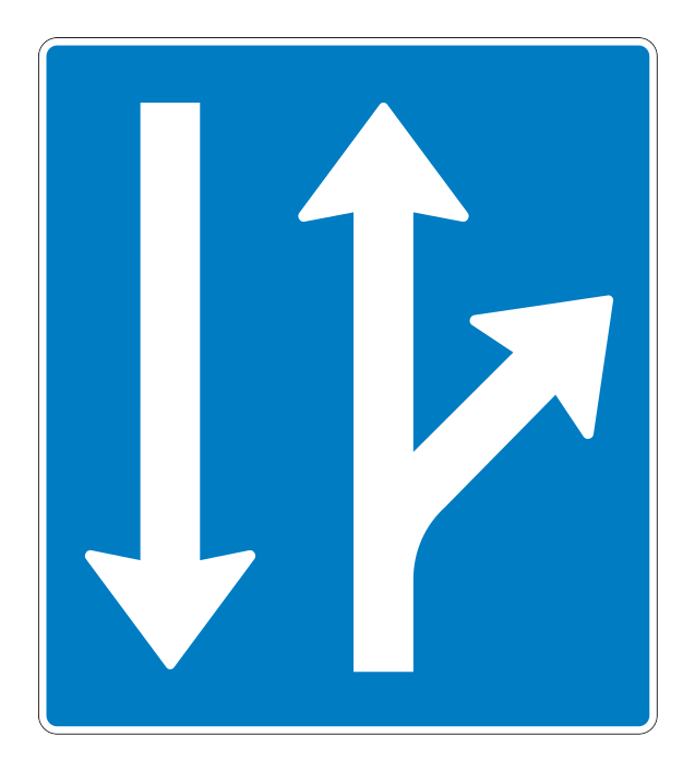 500.80.bih_-1 - Überkopf-Spurführungsschild 500.80.bih_-1 Verkehrsschild