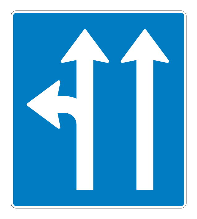 500.80.hva_-1 - Überkopf-Spurführungsschild 500.80.hva_-1 Verkehrsschild