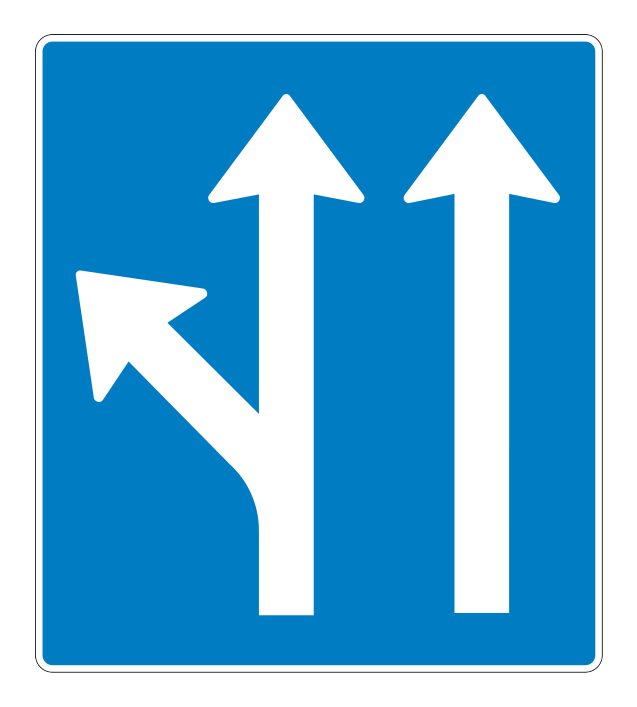 500.80.iva_-1 - Vorschriftszeichen für Fahrstreifen 500.80.iva_-1 Verkehrsschild