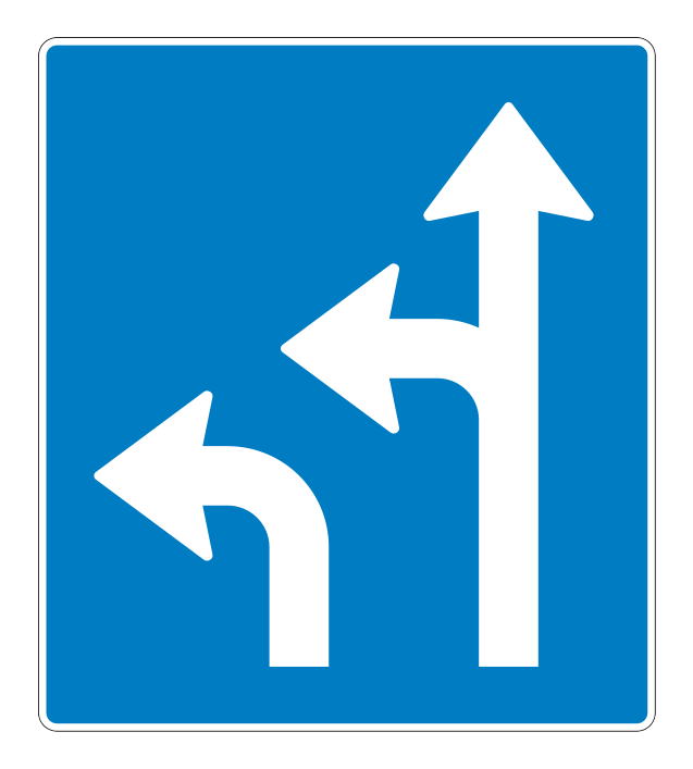 500.80.kvmv_-1 - Vorschriftszeichen für Fahrstreifen 500.80.kvmv_-1 Verkehrsschild