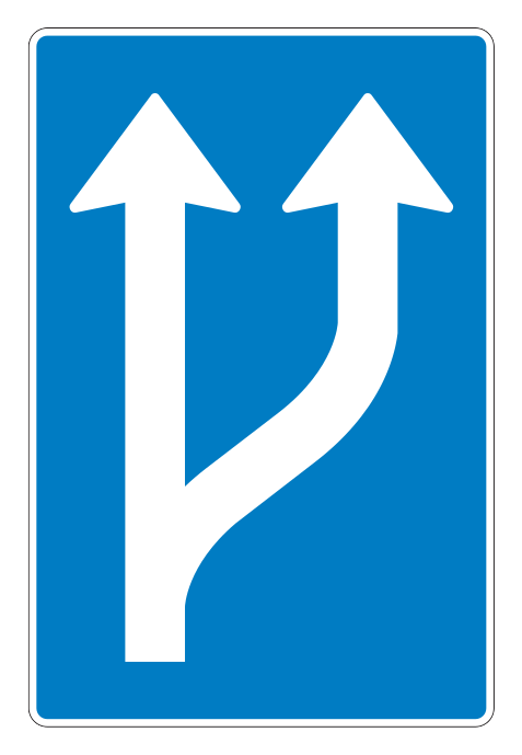 500h - Sonderfahrbahnmarkierung 500h Verkehrsschild