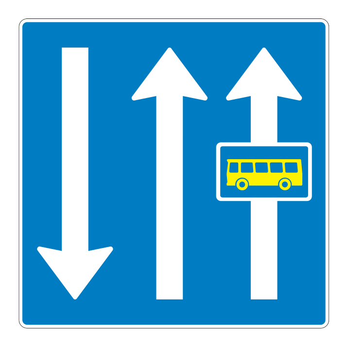 500i - Sonderfahrbahnmarkierung 500i Verkehrsschild