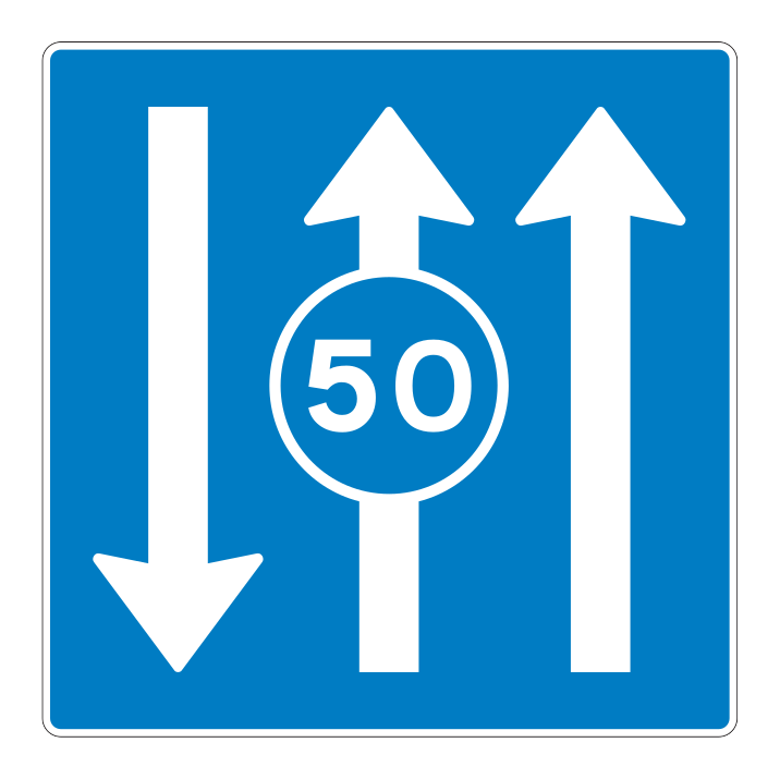 500j - Sonderfahrbahnmarkierung 500j Verkehrsschild