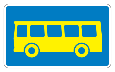 508 - Gruppen von Fahrzeugen im öffentlichen Nahverkehr Verkehrsschild