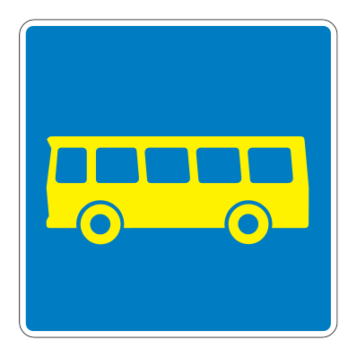 512 - Bushaltestelle im öffentlichen Nahverkehr Verkehrsschild